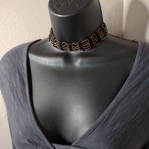 Vicky Lee Choker With Black Glass Beads